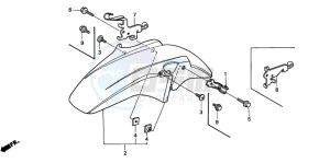 CB600F2 HORNET S drawing FRONT FENDER