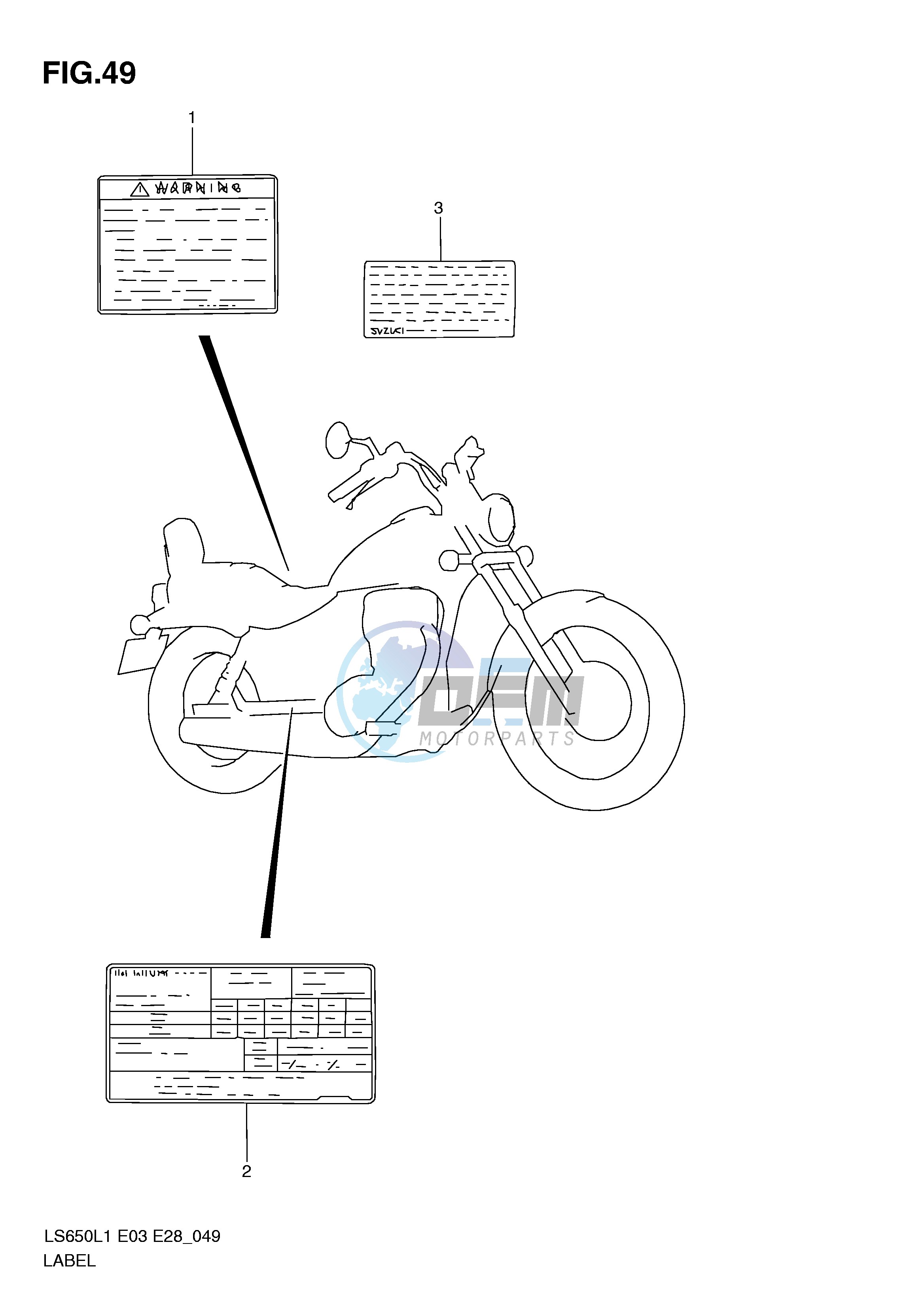 WARNING LABEL (LS650L1 E3)