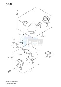 VS1400 (E3-E28) INTRUDER drawing TURN SIGNAL LAMP