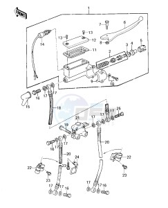 KZ 1000 E [SHAFT] (E1-E2) [SHAFT] drawing FRONT MASTER CYLINDER