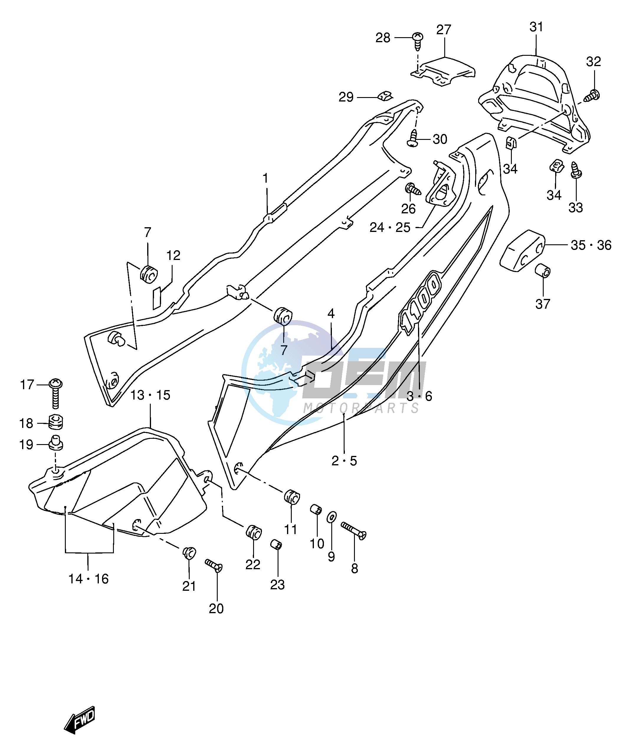 FRAME COVER (MODEL V W)