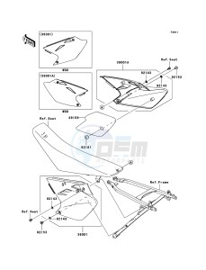 KX450F KX450D8F EU drawing Side Covers