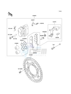 KDX 200 H (H10-H11) drawing FRONT BRAKE