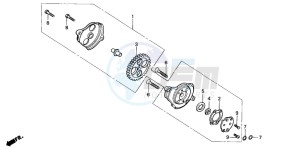 XR100R drawing OIL PUMP