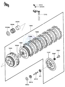 ZX 600 A [NINJA 600] (A1-A2) [NINJA 600] drawing CLUTCH