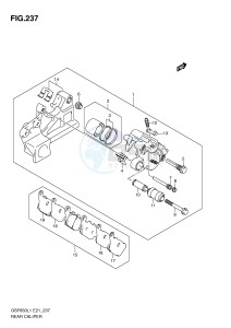 GSF650 (E21) Bandit drawing REAR CALIPER (GSF650SAL1 E21)