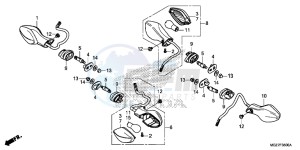 CB500XD CB500X Continue » UK - (E) drawing WINKER