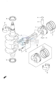 DF 9.9B drawing Crankshaft