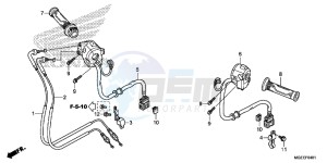 VFR1200FF VFR1200F UK - (E) drawing SWITCH/ CABLE (VFR1200F)