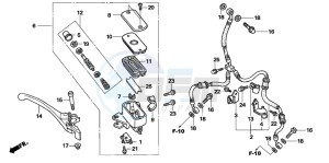 VTR1000F FIRE STORM drawing FR. BRAKE MASTER CYLINDER