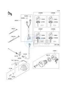 KLF 250 A [BAYOU 250] (A6F-A9F) A6F drawing IGNITION SWITCH