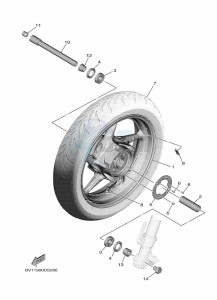 XP560D-A TMAX TECH MAX (B7M1) drawing FRONT WHEEL