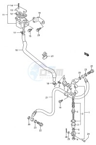 GSX-R750W (E28) drawing REAR MASTER CYLINDER (MODEL R S)