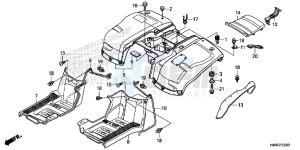 TRX250TME FOURTRAX RECON Europe Direct - (ED) drawing REAR FENDER