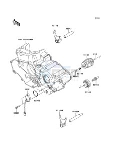 KX450F KX450D6F EU drawing Gear Change Drum/Shift Fork(s)