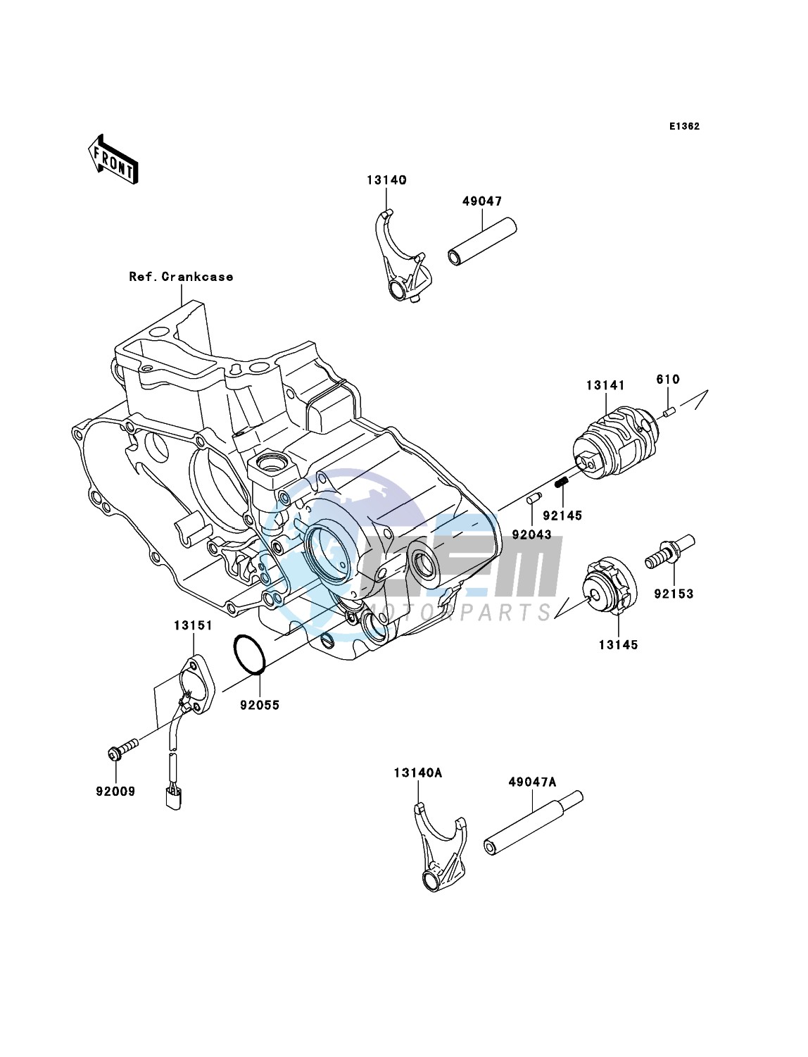 Gear Change Drum/Shift Fork(s)