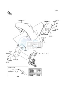 Z1000_ABS ZR1000ECF FR XX (EU ME A(FRICA) drawing Front Fender(s)