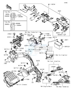 Z1000SX ZX1000LFF FR GB XX (EU ME A(FRICA) drawing Chassis Electrical Equipment