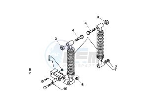 Beverly RST 125 drawing Rear Shock absorber