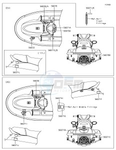 JET SKI STX-15F JT1500AJF EU drawing Labels