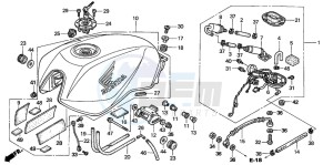 CB900F CB900F drawing FUEL TANK