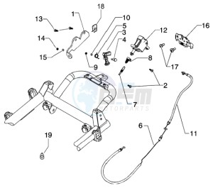 Beverly 200 drawing Saddle unlock control