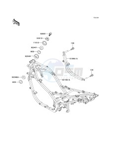 EX 500 D [NINJA 500R] (D6F-D9F) D7F drawing FRAME