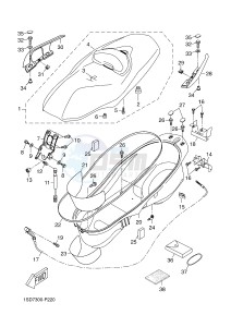 YP400R X-MAX 400 X-MAX (1SDB 1SDB 1SDB) drawing SEAT