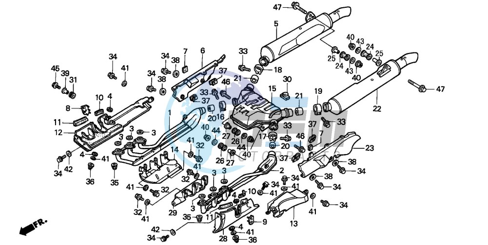 EXHAUST MUFFLER (GL1500AP/AR/AS/AT)