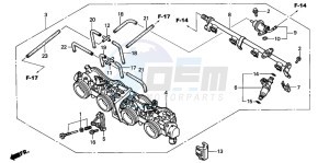 CB900F 919 drawing THROTTLE BODY (ASSY.)