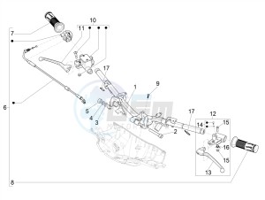 SPRINT 50 4T-3V E2 NOABS (NAFTA) drawing Handlebars - Master cil.