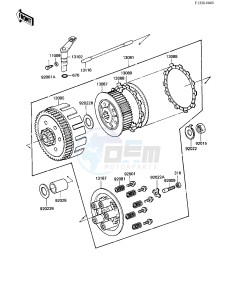 KX 250 B [KX250] (B1) [KX250] drawing CLUTCH