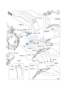 KLX 140 B (KLX140L MONSTER ENERGY) (B8F-B9FA) B8F drawing FENDERS