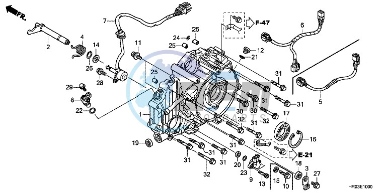 REAR CRANKCASE COVER