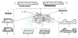 TRX300FW FOURTRAX 300 4X4 drawing MARK