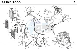 SPIKE 50 drawing EXHAUST,RADIATOR,TANK, AIRFILTER