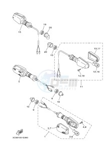 XT250 XT250E SEROW (1YB7) drawing FLASHER LIGHT