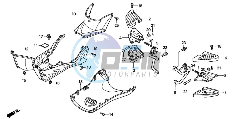 FLOOR PANEL/PILLION STEP