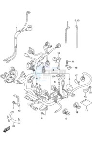 DF 20A drawing Harness Tiller Handle w/Power Tilt