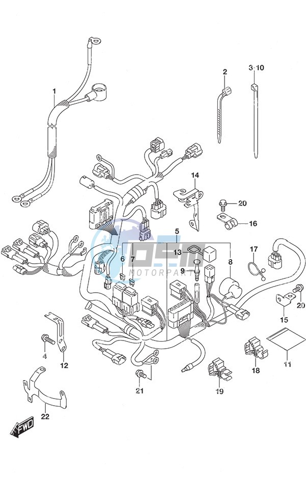 Harness Tiller Handle w/Power Tilt