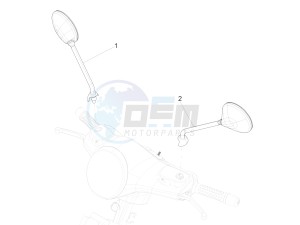 GTS 150 SUPER 4T 3V IE ABS E4 (EMEA) drawing Driving mirror/s