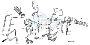 CB1300SA9 SI / ABS BCT MME TWO - (SI / ABS BCT MME TWO) drawing SWITCH/CABLE