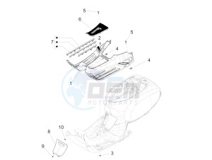 LT 125 4T 3V IE NOABS E3 (APAC) drawing Central cover - Footrests