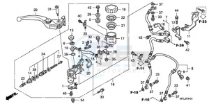 CBR1000RA9 France - (F / ABS CMF) drawing FR. BRAKE MASTER CYLINDER (CBR1000RA)