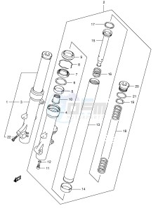 AN250 (E2) Burgman drawing FRONT FORK DAMPER