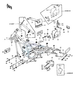 H1 D-F A [KH500] (D-F A8) [KH500] drawing FRAME_FRAME FITTINGS -- 73-75 D_E_F & 76 A8- -