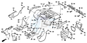 TRX500FE drawing REAR FENDER