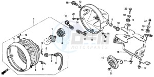 CB250 TWO FIFTY drawing HEADLIGHT (2)