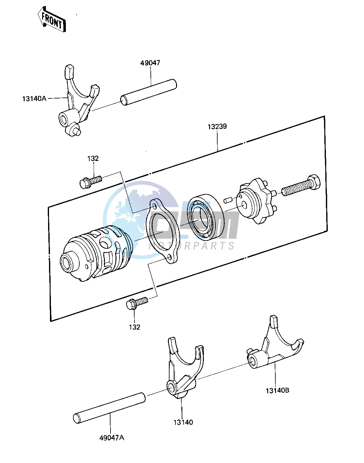 GEAR CHANGE DRUM & FORKS