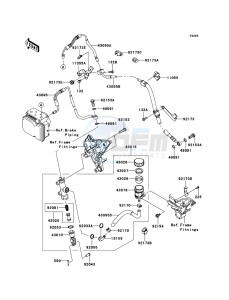 Z1000SX ABS ZX1000HCF FR GB XX (EU ME A(FRICA) drawing Rear Master Cylinder